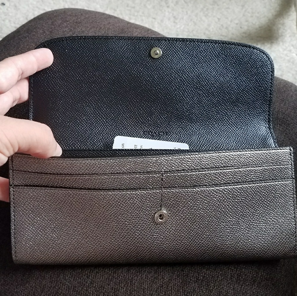 Coach wallet colorblock silver/chalk - Picture 3 of 6